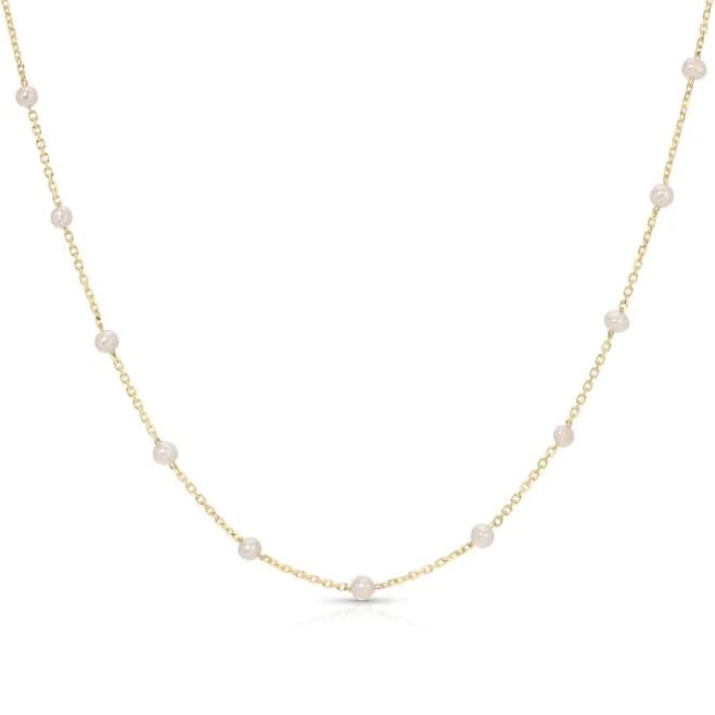 14K Gold Multi Pearl Layer Chain