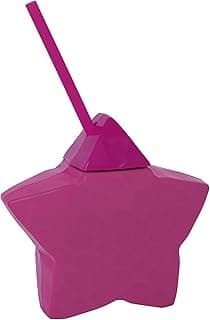 Pink Star-Shaped Plastic Cup with Straw (1 Count) - Star-Shaped Sipper for Kids - Perfect for Parties, Add a Touch of Whimsy to Your Drinkware Collection