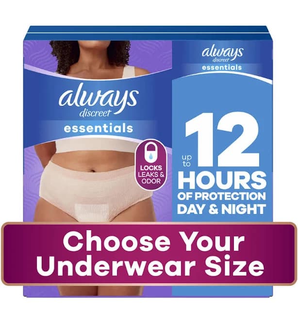 Always Discreet Women's Essentials Underwear
