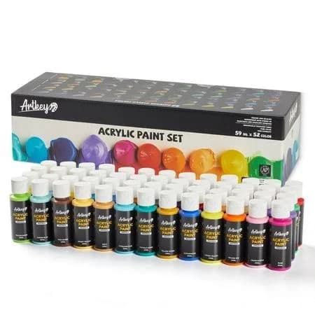 Artkey Acrylic Paint Set 52 Colors 2 oz 59 ml