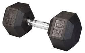 Body Solid Rubber Hex Dumbbell