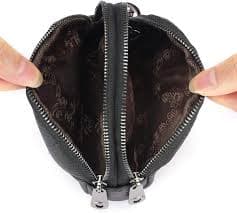 Yocipa Small Bee Zipper Coin Purse Pouch Wallet Genuine Leather Change Purse Holder for Women with Keychain Ring (Wine red) at Amazon Women's Clothing store