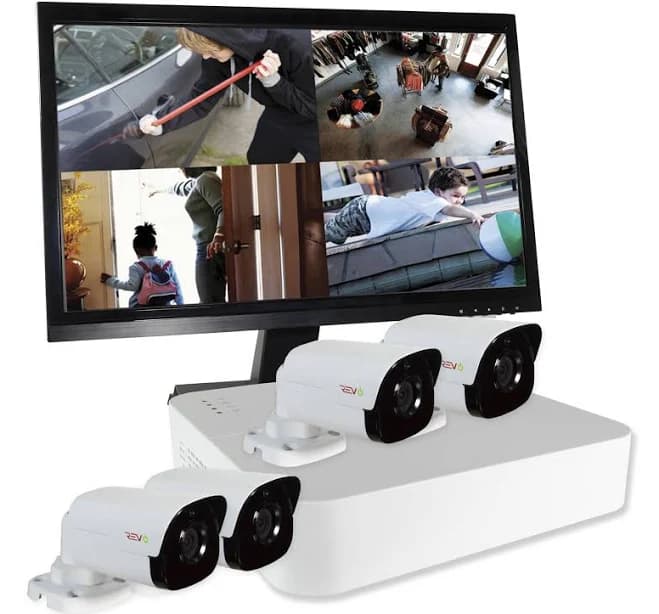 REVO America RU41B4GM22-1T Ultra HD 4 in 1TB NVR Surveillance System