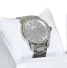 GUESS Factory Analog Watch with Rhinestones
