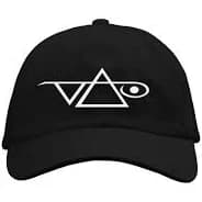 White Logo Black Dad Hat
