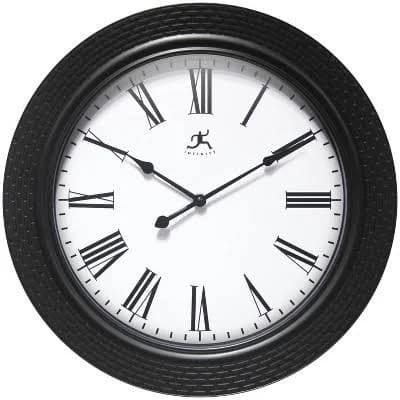 Infinity Instruments Roman Weave Round Wall Clock