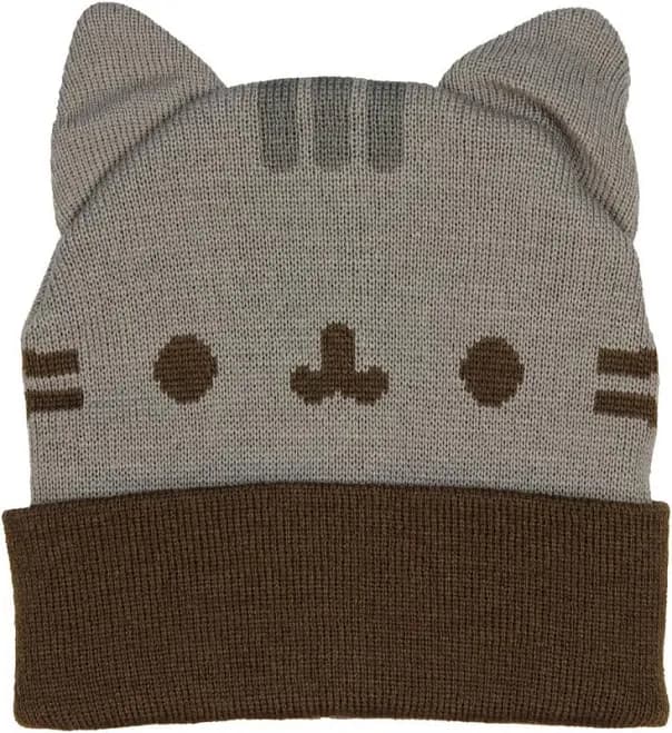 Pusheen Women's Cat Face Ears Tassel Beanie Hat