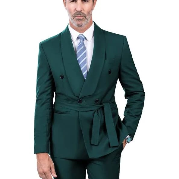 Men's Shawl Lapel Double Breasted Suit