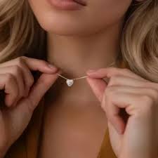 Tiny Round Moissanite Necklace - LaneWoods Jewelry