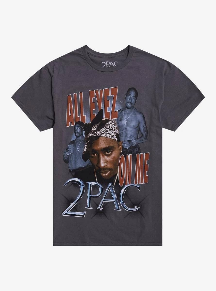 Tupac All Eyez On Me Collage Graphic T-Shirt