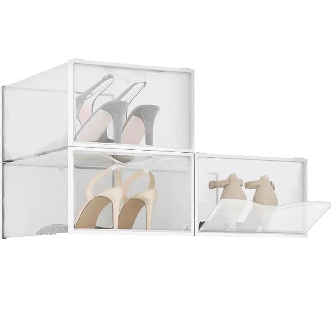 Bino 3-Pack Stackable Shoe Box Set