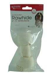 Master Paws White Rawhide Dog Chew Bone - 1 pk