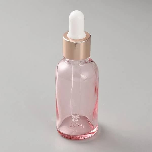 Glass Dropper Bottles Essential Oil Bottle Column Hot Pink 3.3x10cm
