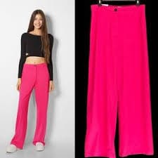 Bershka | Pants & Jumpsuits | Nwt Bershka Wide Leg Hot Pink Trouser Pants Eu4 Us8 | Poshmark
