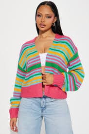 Selena Striped Cardigan - Multi Color | Fashion Nova