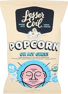 LesserEvil Oh My Ghee Organic Popcorn, 5 Oz