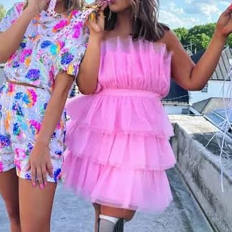 Here to Party Tulle Mini Dress