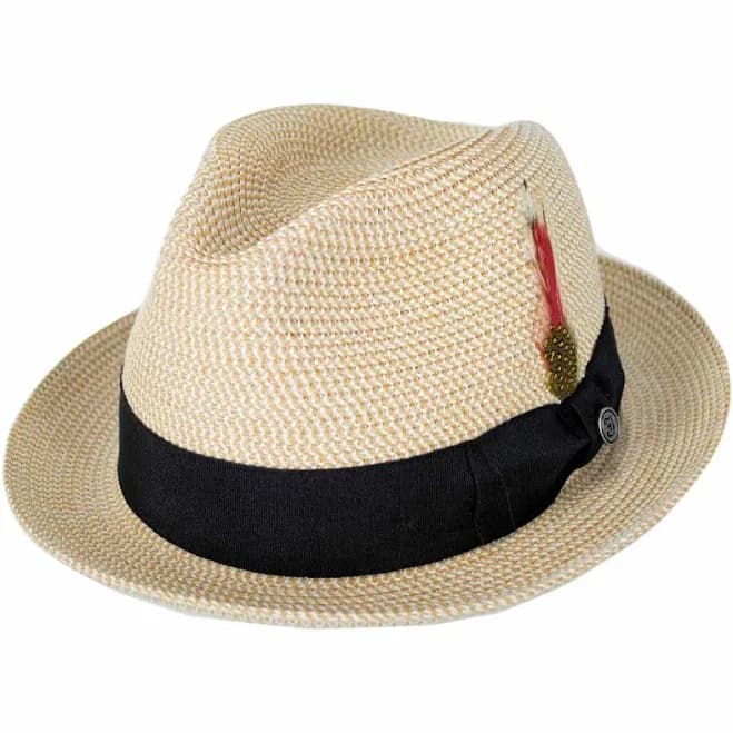 Jaxon & James Men's Toyo Straw Braid Trilby Fedora Hat