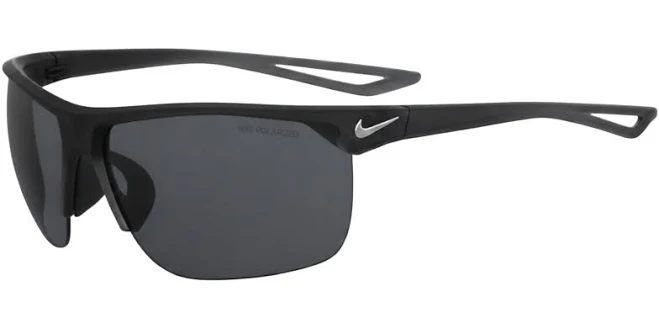 Nike Men's Polarized Semi-Rimless Sport Wrap Sunglasses
