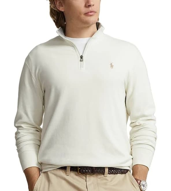 Polo Ralph Lauren Men's Luxury Jersey Quarter-Zip Pullover