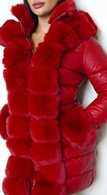 Glacier PU Puffer Fur Jacket