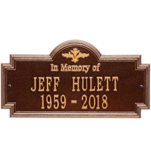 Whitehall Products Arlington Memorial Plaque