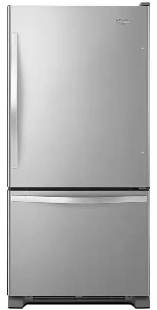 Whirlpool 30" 18.7 Cu. Ft Bottom Freezer Refrigerator with SpillGuard Glass Shelves