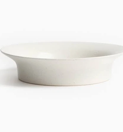 H&M Home White Large Speckled Serving Bowl
