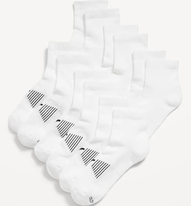 Old Navy Men's 6-Pack Athletic Quarter Crew Socks