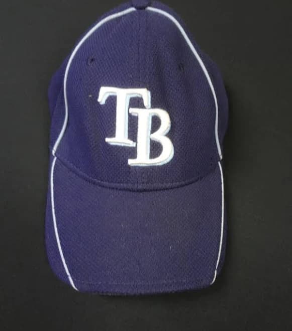 Tampa Bay Rays Baseball Blue Tb Baseball Fitted Hat Size Small