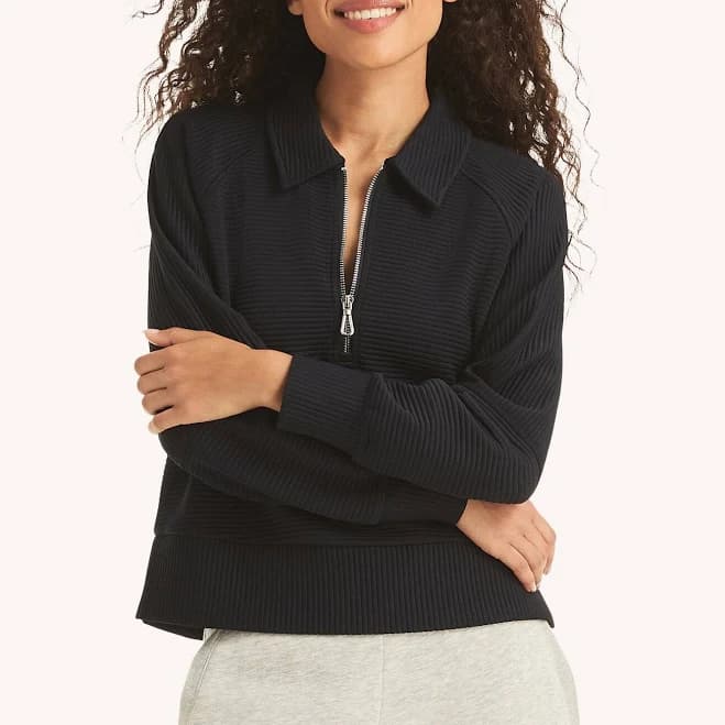 Nautica Women's Quarter-Zip Sweatshirt