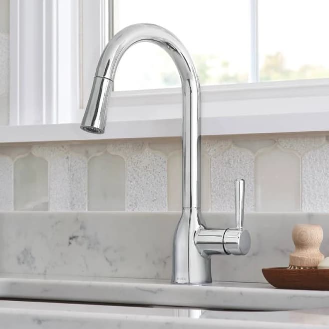 Adler Pull Down Single Handle Kitchen Faucet Moen 87233