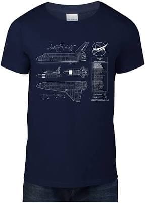NASA Shuttle Spacecraft Blueprint T-Shirt