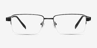 Aron Rectangle Black Glasses for Men | Eyebuydirect