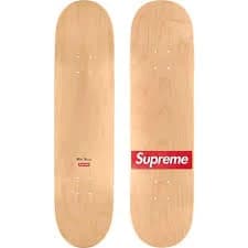 Supreme Routed Box Logo Skateboard Deck Natural IN HAND