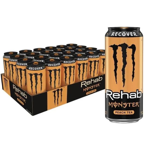 Monster Peach Tea Energy Drink Cans