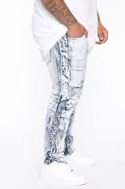 Devlin Moto Jeans 30″ Inseam - Light Indigo | Fashion Nova