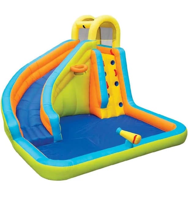 Banzai Splash 'N Blast Kids Outdoor Backyard Inflatable Water Slide Park