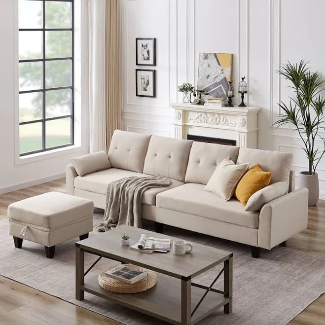Jiansen Modern Sectional Sofa Couch