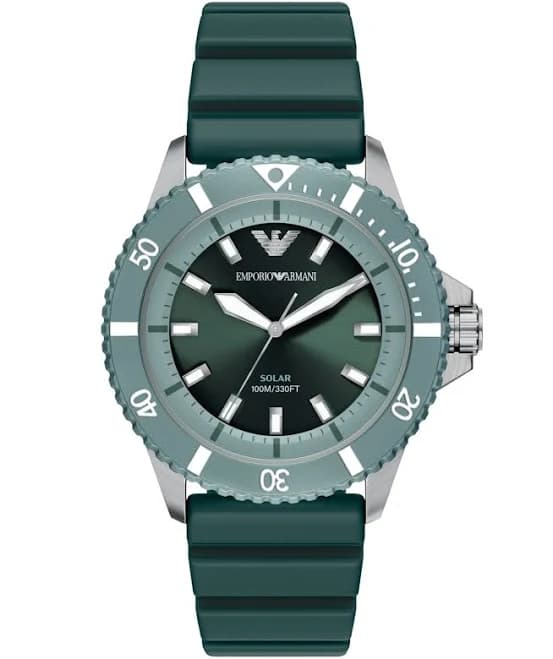 Emporio Armani Men's World Explorer Solar Silicone Watch