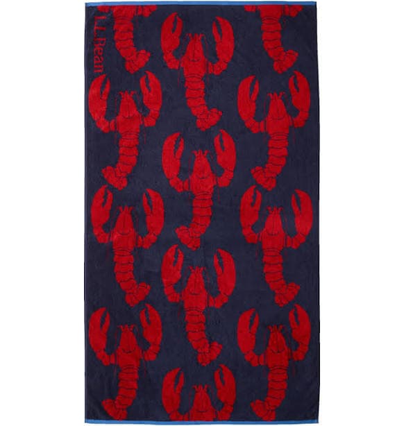 L.L.Bean Seaside Lobster Beach Towel