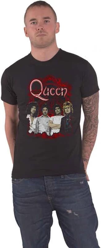 Queen Ornate Crest Photo Cotton T-Shirt