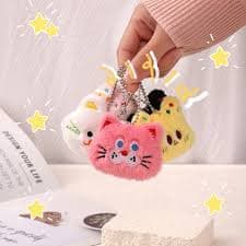 Bow Polka Dot Cat Plush Toy Cartoon Speechless Cat Pendant Soft Stuffed Doll Keychain Car Key Ring Backpack Bag Decor - AliExpress 36