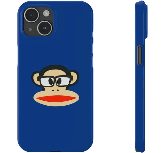 Paul Frank Nerd Monkey Glasses Slim iPhone Case | Cute Phone Cover for Kids & Adults Unique Gift for Birthdays, Holidays