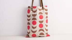 Amazon.com: Hand-Stamped Tote Bag with Leather Handles : Jen Hewett|Printmaker, surface designer, textile artist, and teacher. A lifelong Californian, Jen combines her love of loud prints and saturated colors with the textures