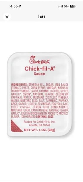 Chick-fil-a Sauce (48 Individual 1 Oz Packets) New/unopened
