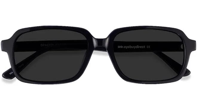 Acetate Rectangle Sunglasses with 1.6 Basic Tint Lenses