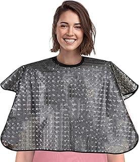 Waterproof unisex-adult Hair Dye Cape,Short Comb-Out Capes for Hair Stylist,Makeup Apron for Hair Color,