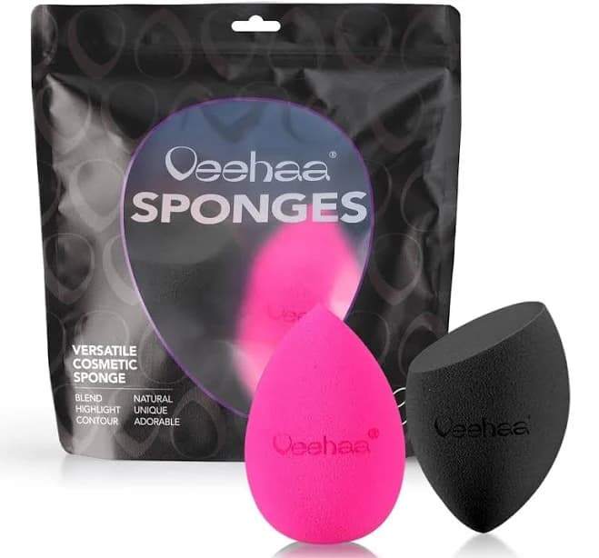 2pcs Makeup Sponge Set, Egg Shaped Latex Free Makeup Blender For