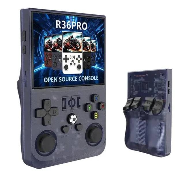 R36S PRO Retro Handheld Game Linux System Video Game | ToRetro Translucent Grey / 64G(18000+Games)